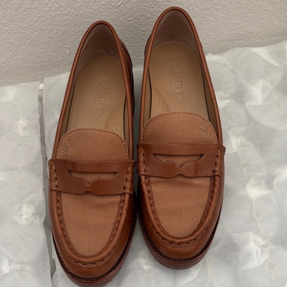 Ralph Lauren Shoes - Tan Leather Loafers for Women